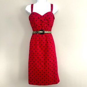 Enz's Pinup Dress Red & Black Rockabilly Polka Dot